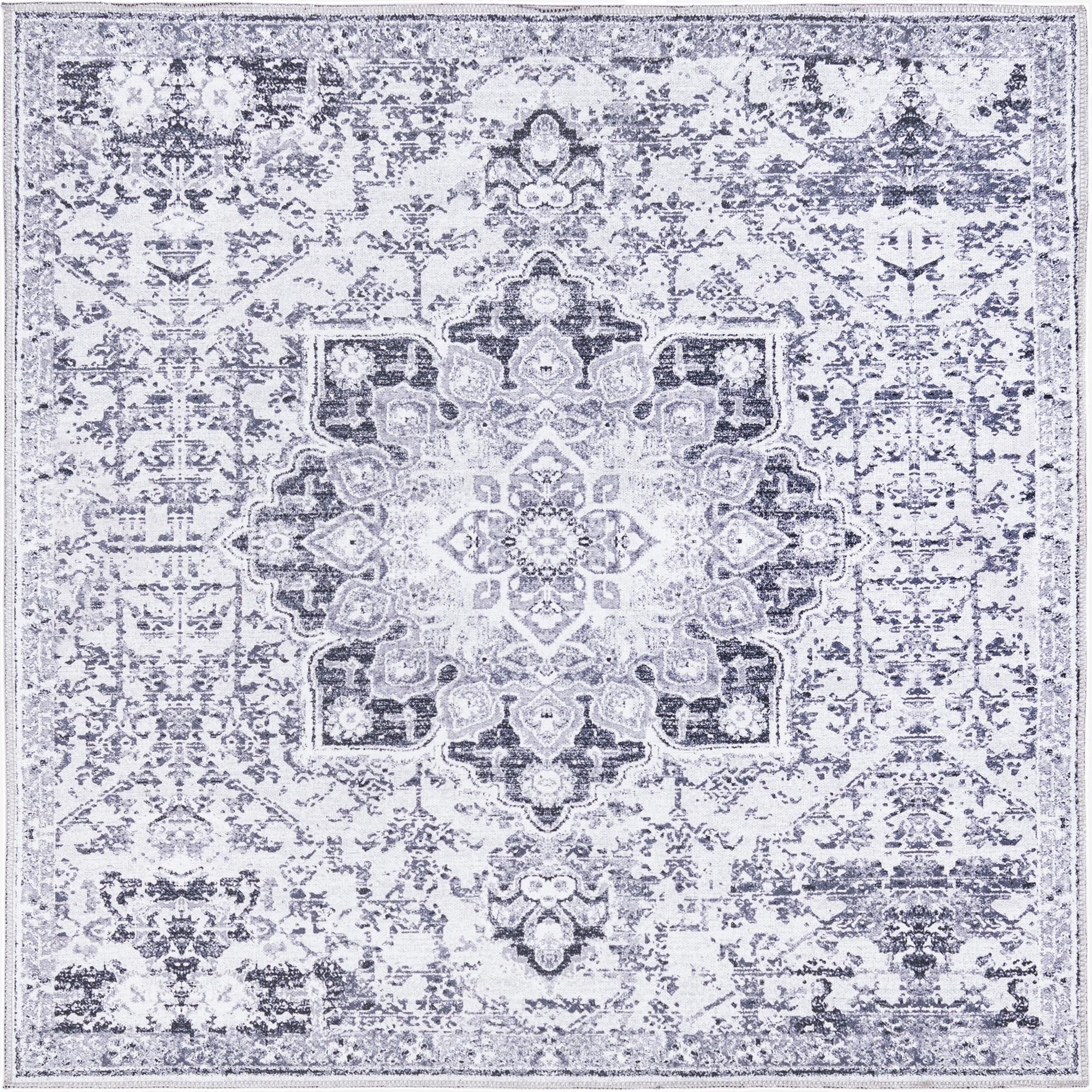 5' 3 x 5' 3 Washable Francesca Square Rug