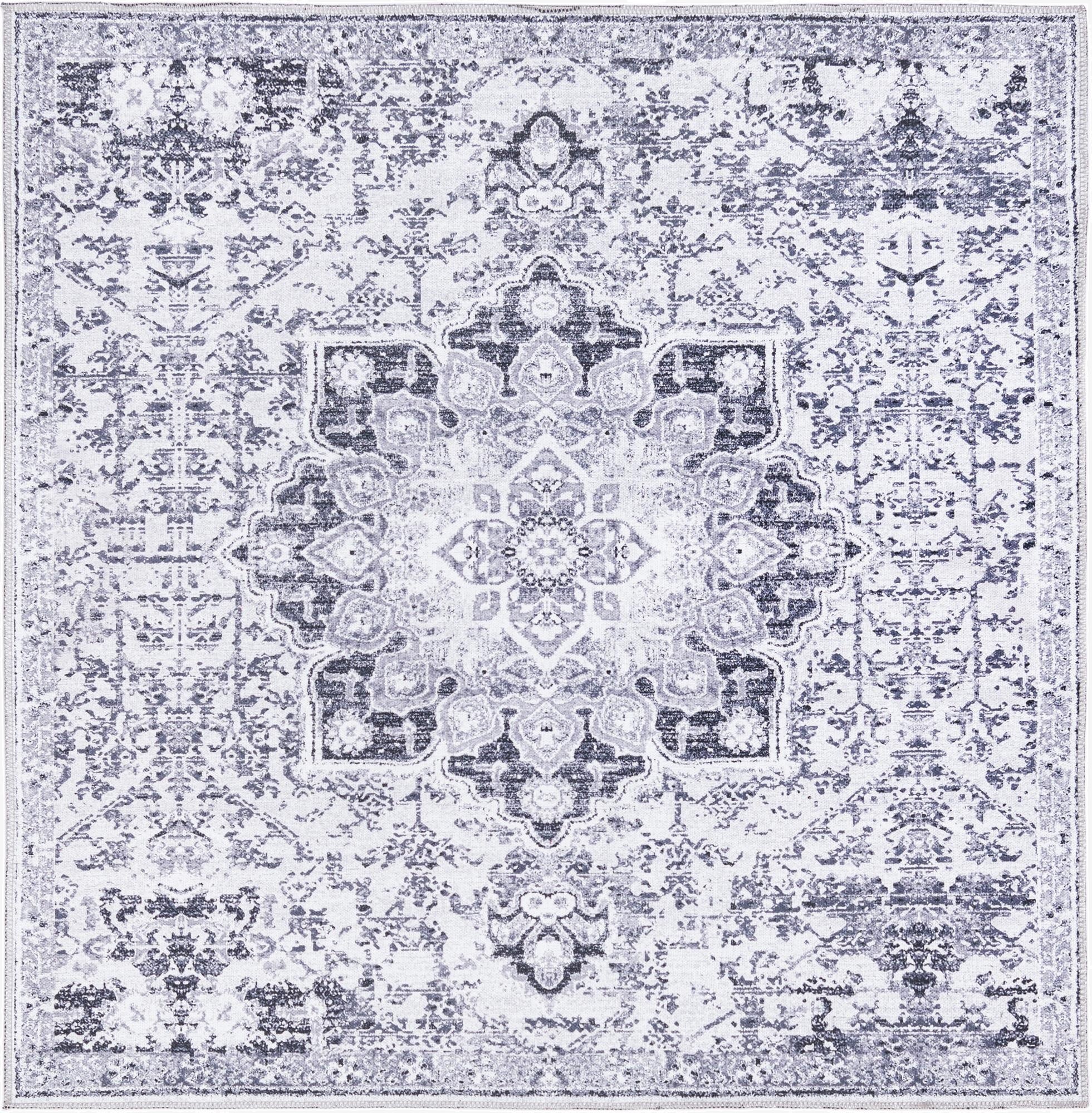 Primary image  7' 3 x 7' 3  Washable Francesca Square Rug