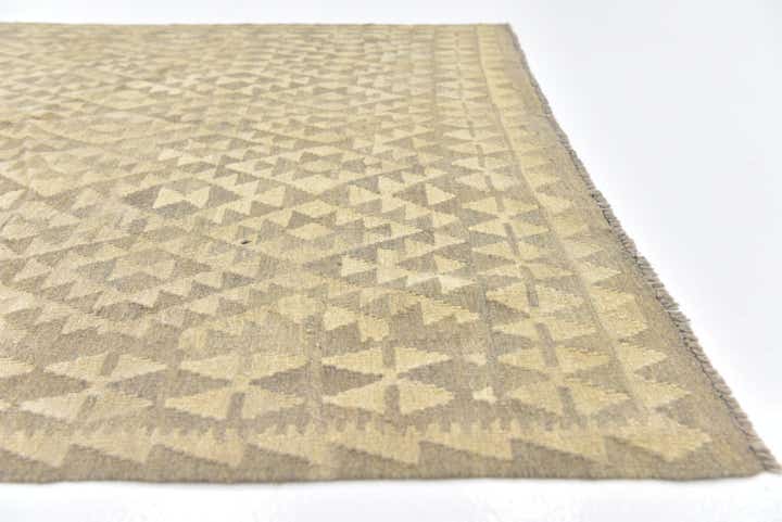5' 9 x 6' 10 Hand Woven Kilim Waziri Wool Square Rug