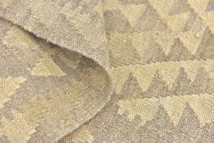 5' 9 x 6' 10 Hand Woven Kilim Waziri Wool Square Rug