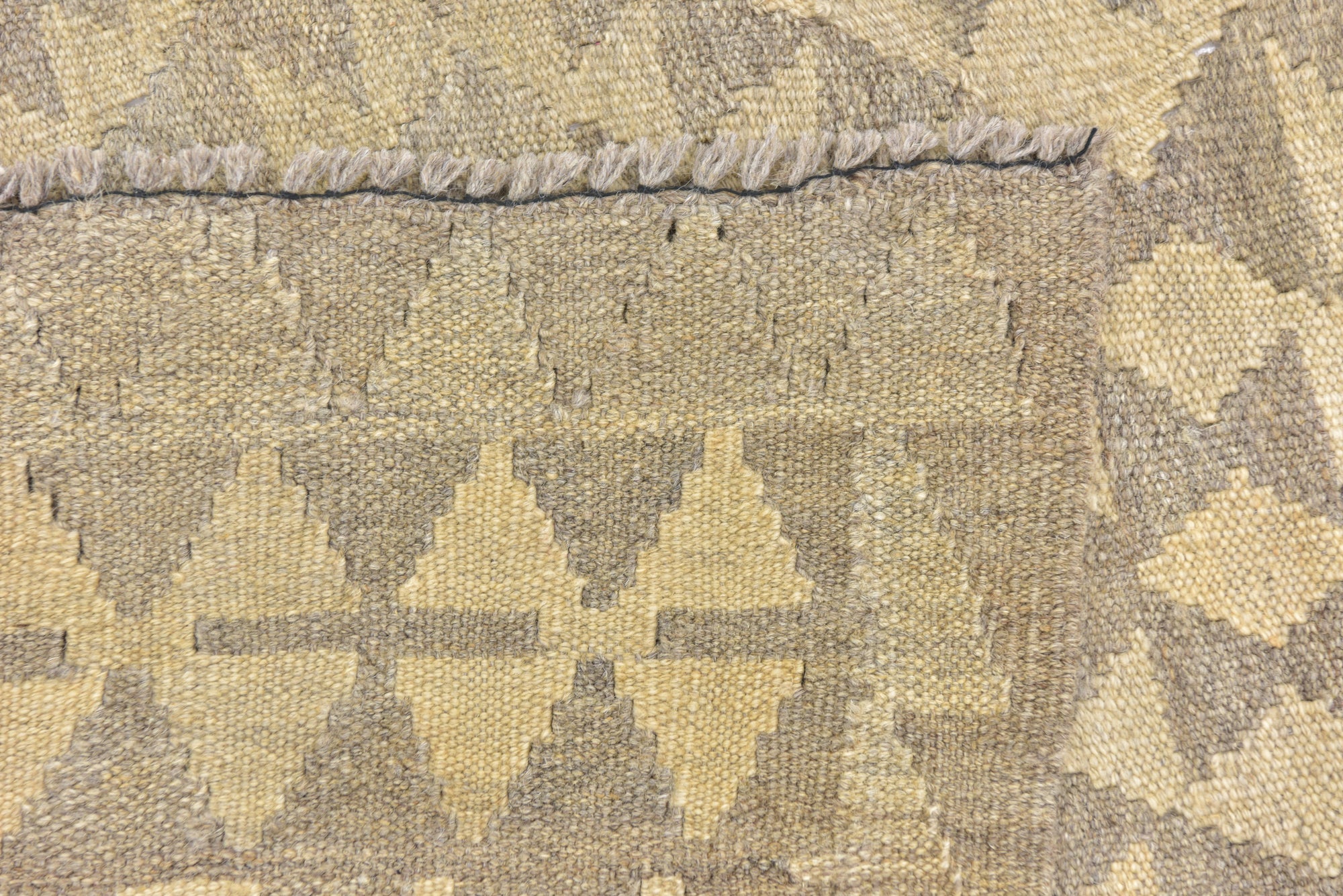 5' 9 x 6' 10 Hand Woven Kilim Waziri Wool Square Rug