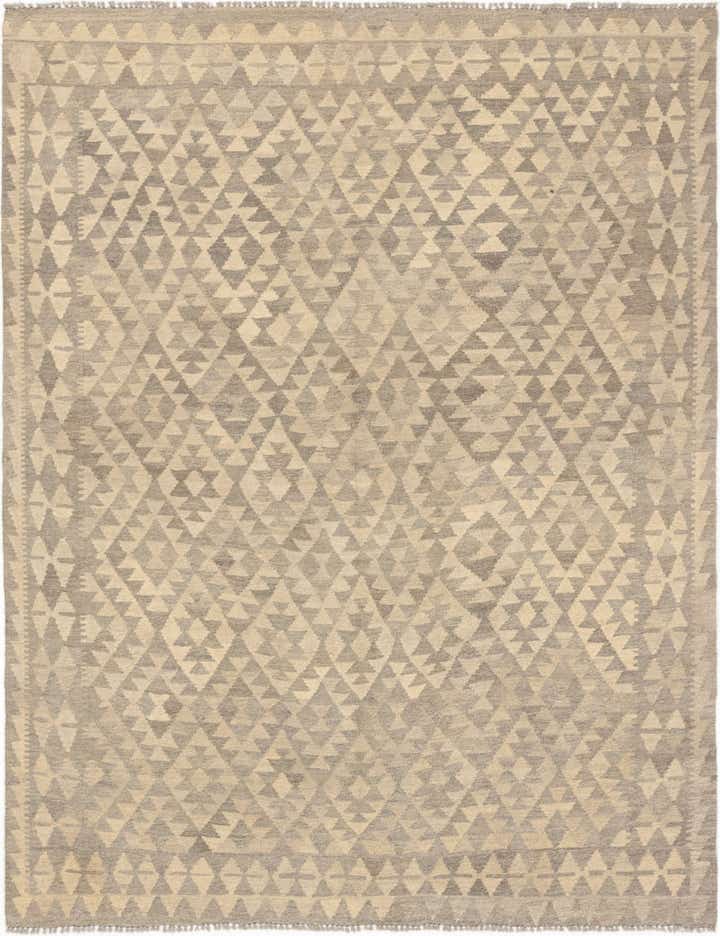 5' 9 x 6' 10 Hand Woven Kilim Waziri Wool Square Rug