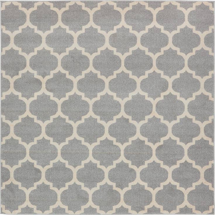 Detail image of 7' 10 x 7' 10 Lattice Square Rug
