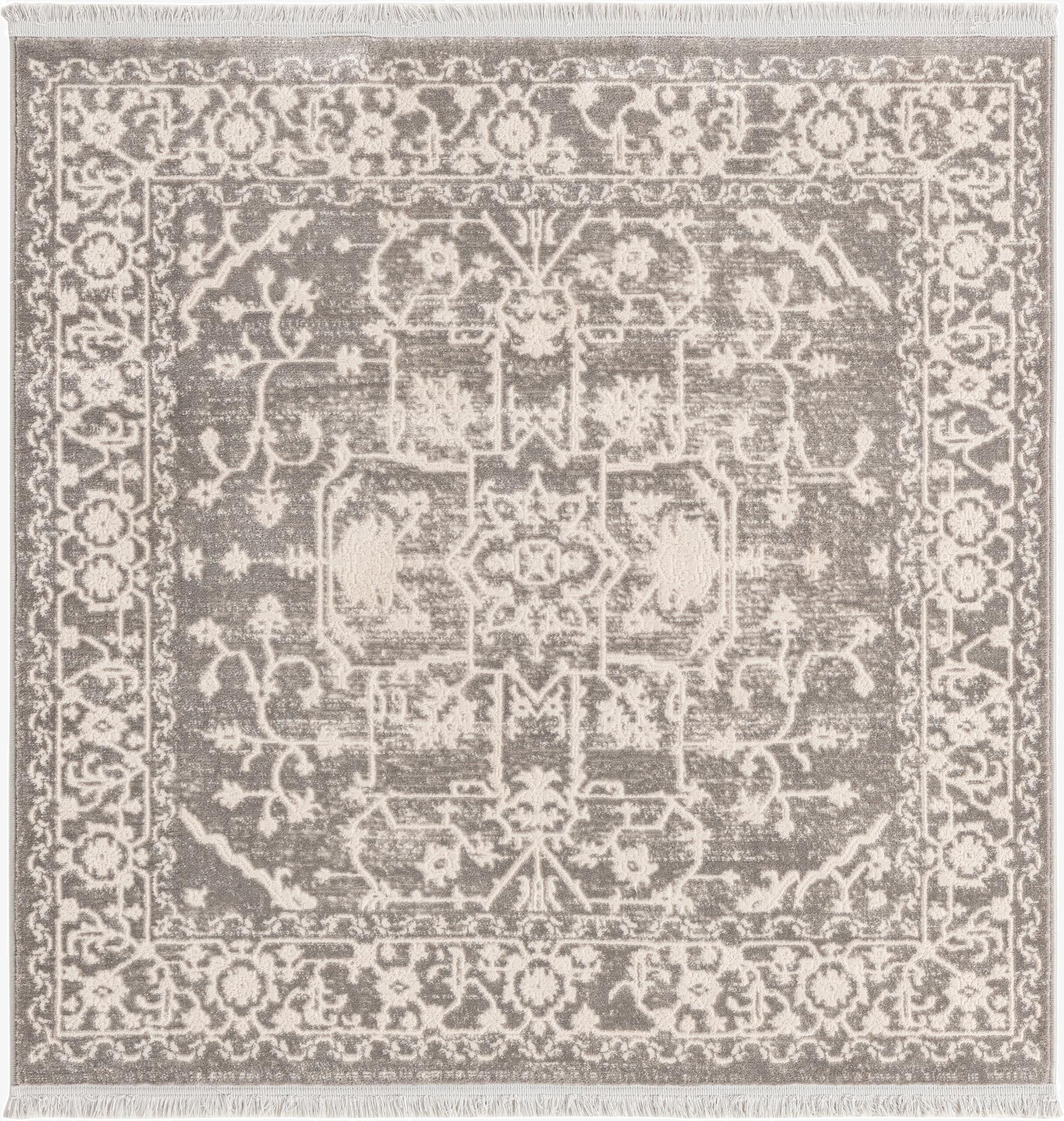 4' x 4' Modern Classical Square Rug