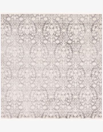 Light Gray New Vintage Square Rug
