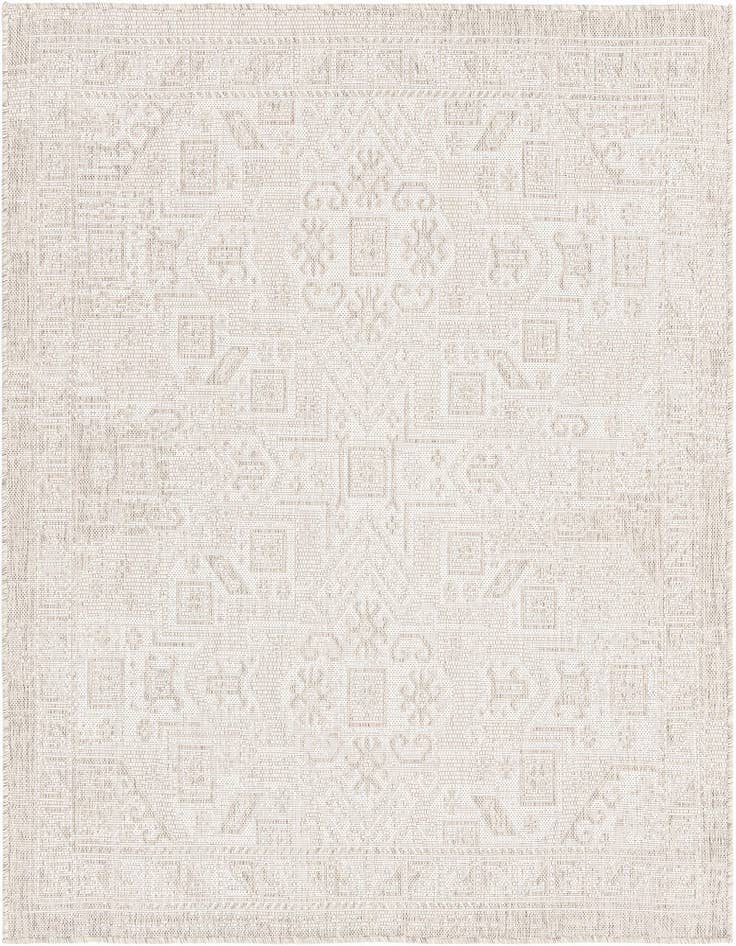 Detail image of 5' 3 x 5' 3 Easy-Clean Aztec Indoor / Outdoor Square Rug