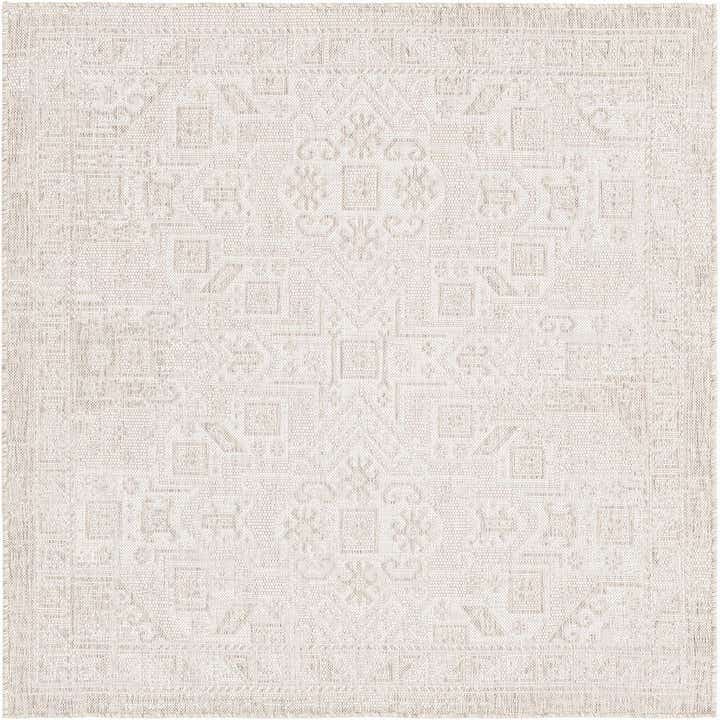 5' 3 x 5' 3 Easy-Clean Aztec Indoor / Outdoor Square Rug