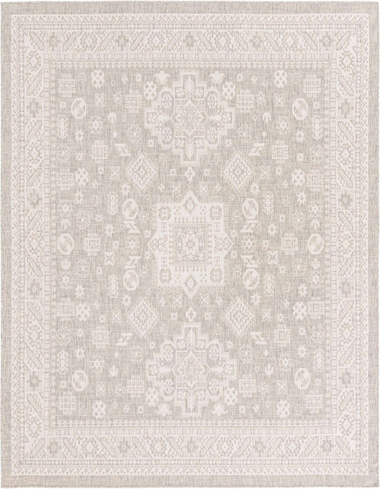 10' x 10' Easy-Clean Aztec Indoor / Outdoor Square Rug