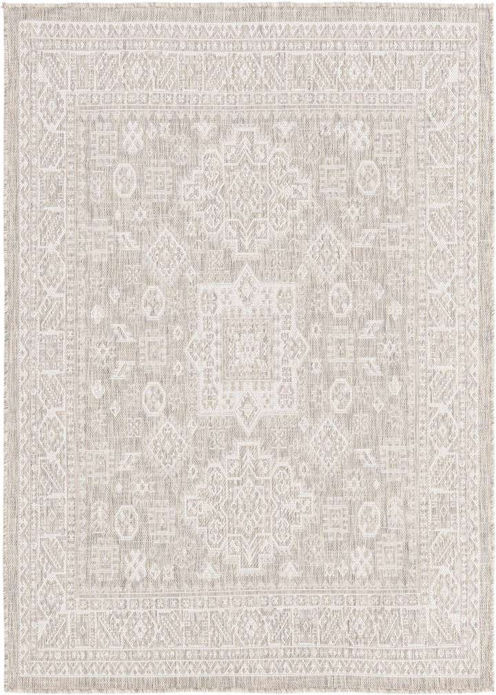 5' 3 x 5' 3 Easy-Clean Aztec Indoor / Outdoor Square Rug