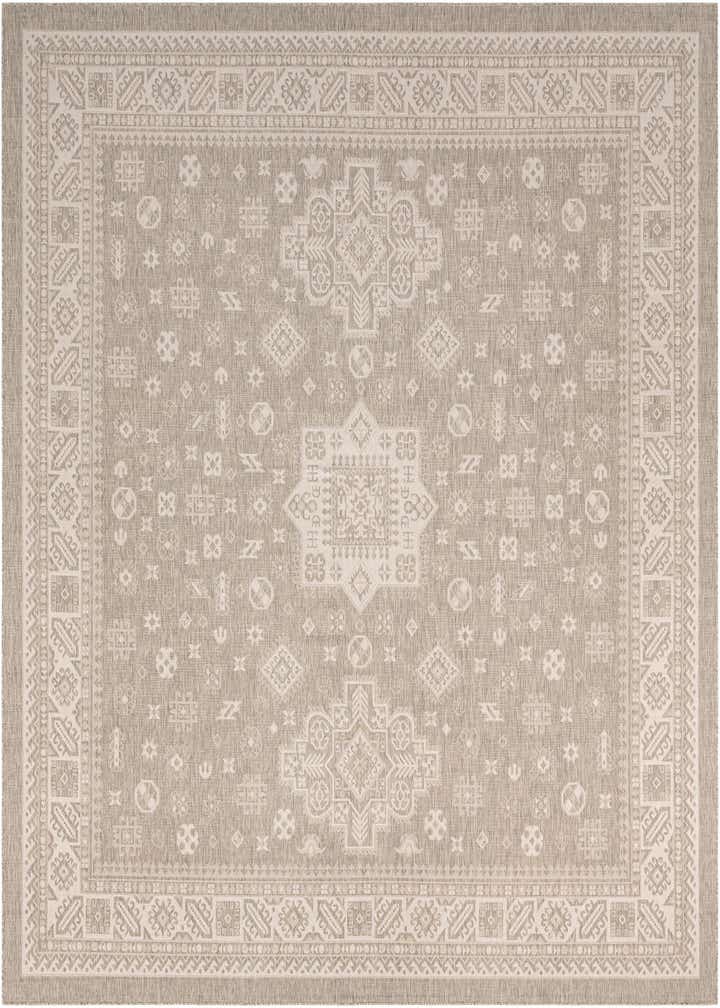 13' x 13' Easy-Clean Aztec Indoor / Outdoor Square Rug