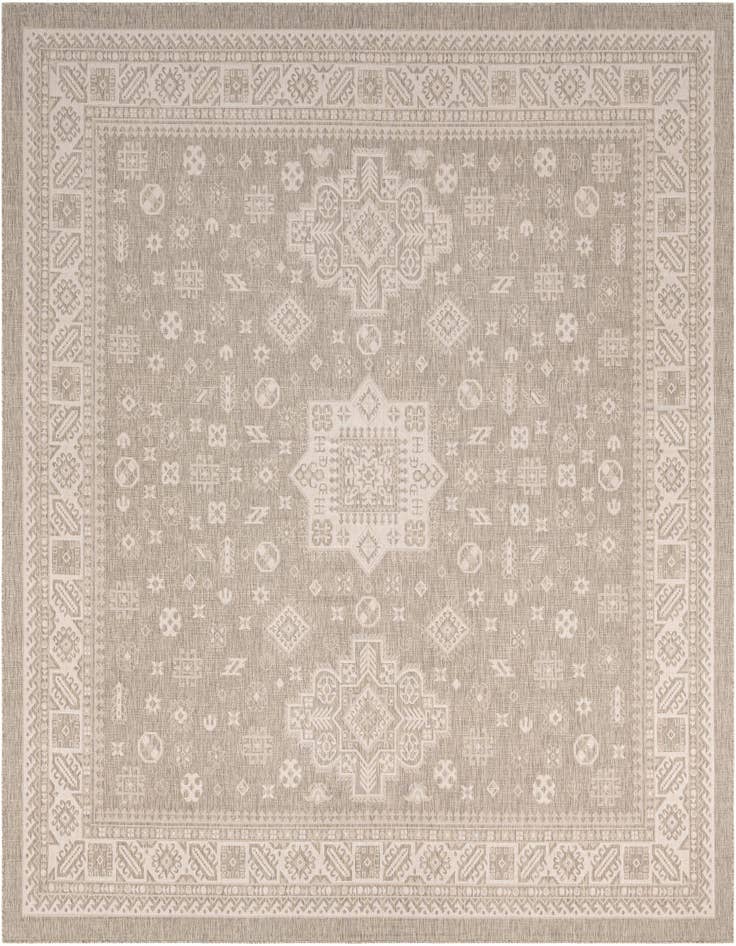 Detail image of 13' x 13' Easy-Clean Aztec Indoor / Outdoor Square Rug