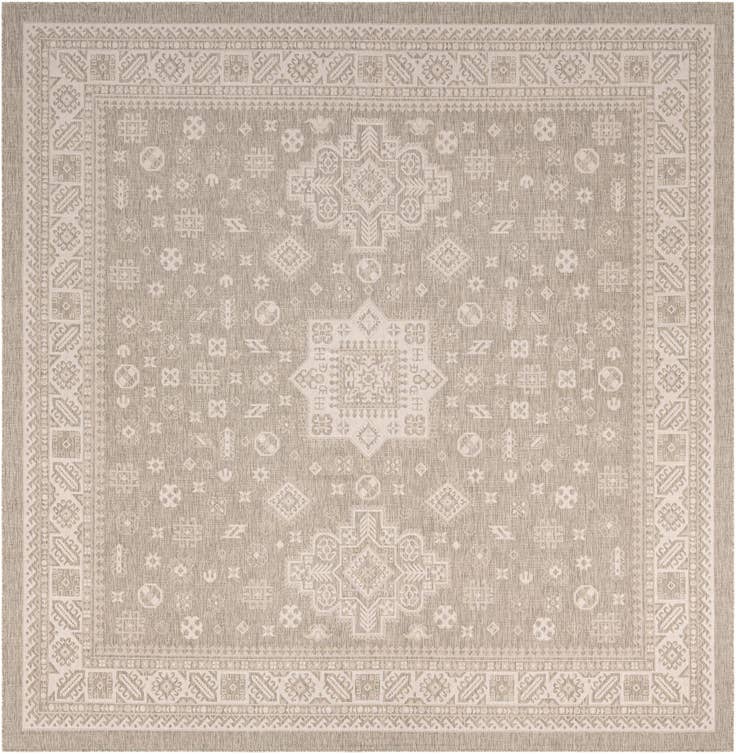 Detail image of 13' x 13' Easy-Clean Aztec Indoor / Outdoor Square Rug