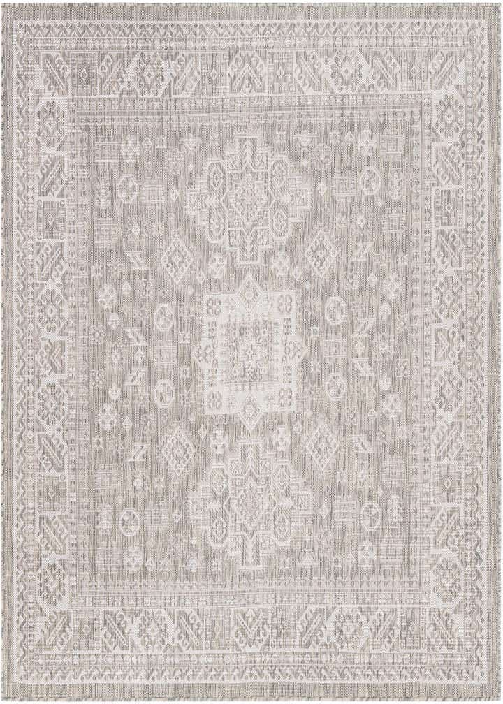 6' x 6' Easy-Clean Aztec Indoor / Outdoor Square Rug