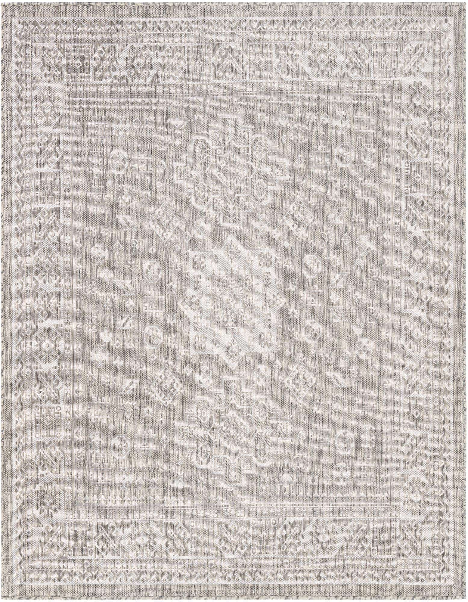 6' x 6' Easy-Clean Aztec Indoor / Outdoor Square Rug