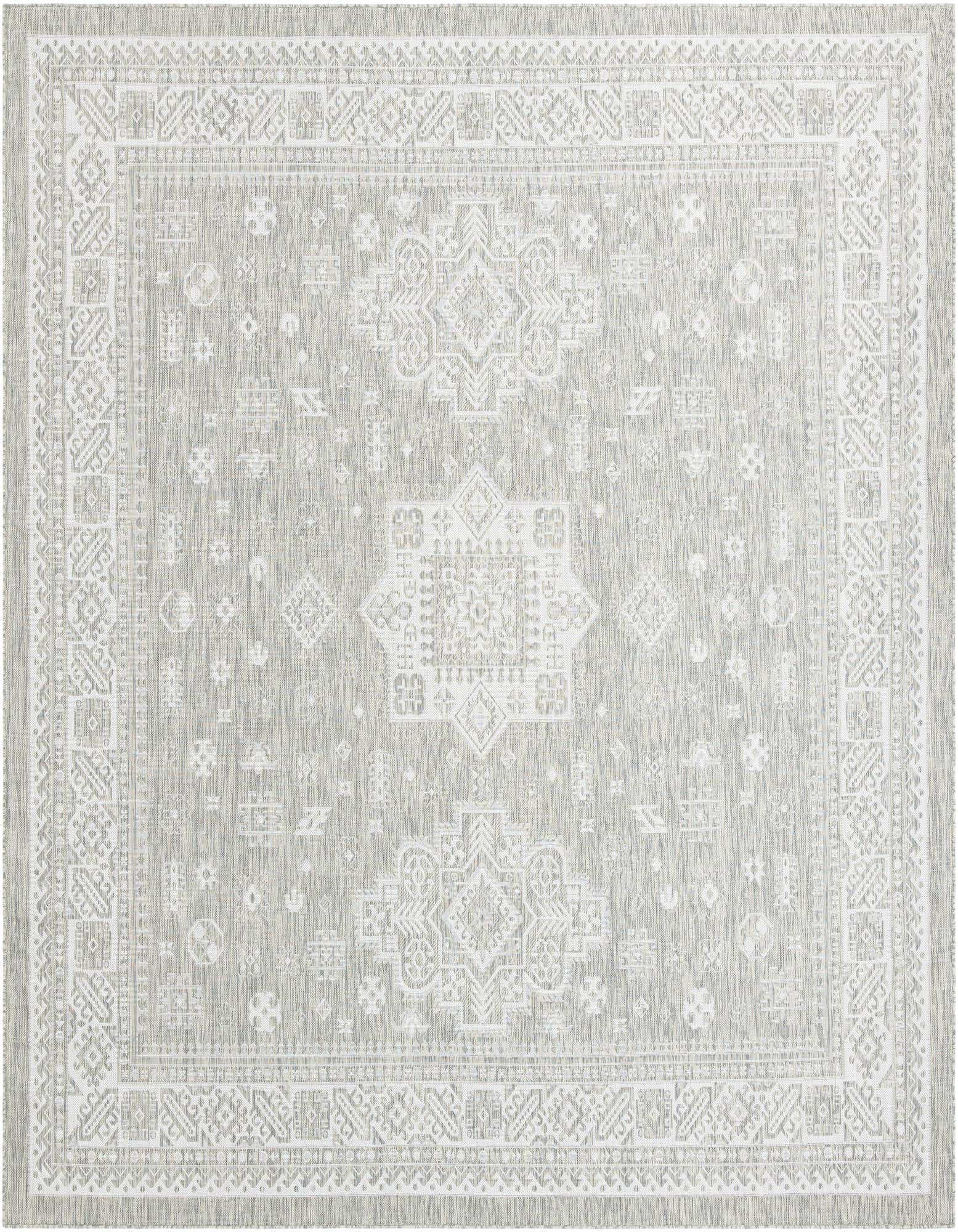 Primary image 11' x 11'  Washable Aztec Indoor / Outdoor Square Rug