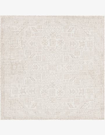 5' 3 x 5' 3 Easy-Clean Aztec Indoor / Outdoor Square Rug
