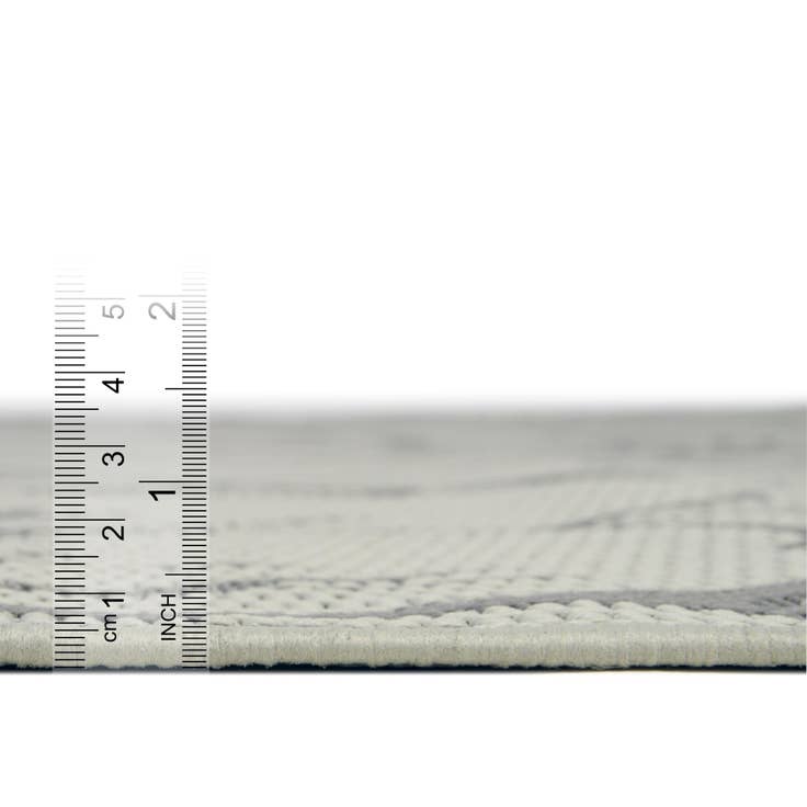 Detail image of 6' x 6' Easy-Clean Botanical Indoor / Outdoor Square Rug