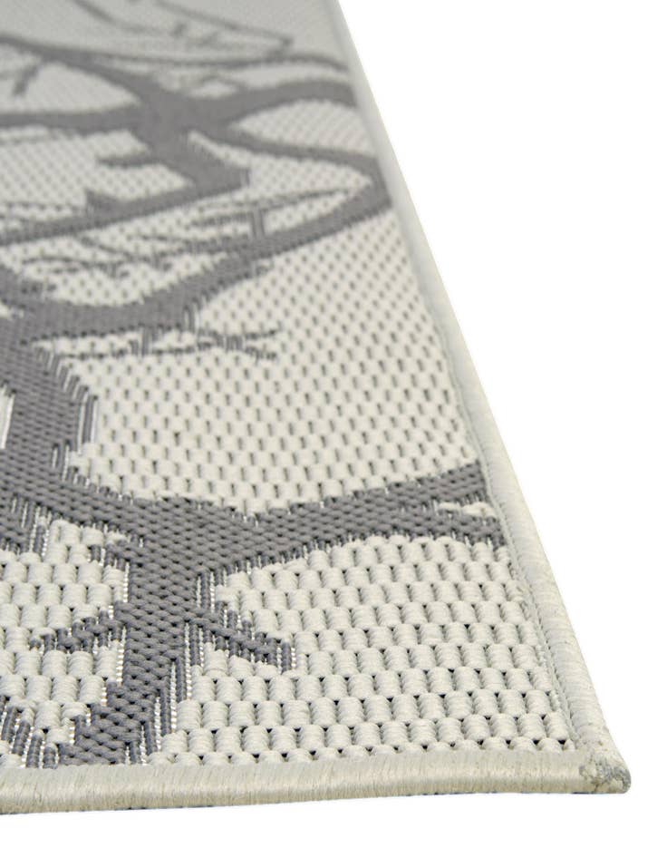 Detail image of 6' x 6' Easy-Clean Botanical Indoor / Outdoor Square Rug