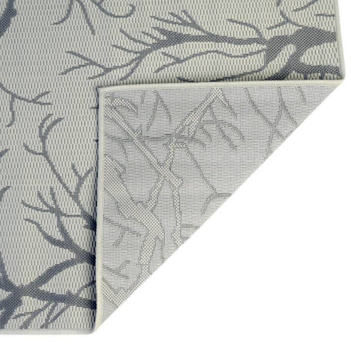 Detail image of 6' x 6' Easy-Clean Botanical Indoor / Outdoor Square Rug