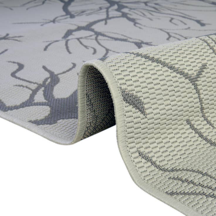 Detail image of 6' x 6' Easy-Clean Botanical Indoor / Outdoor Square Rug