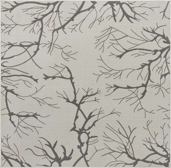 6' x 6' Easy-Clean Botanical Indoor / Outdoor Square Rug