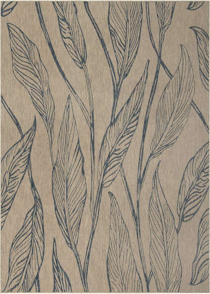 10' 8 x 10' 8 Easy-Clean Botanical Indoor / Outdoor Square Rug