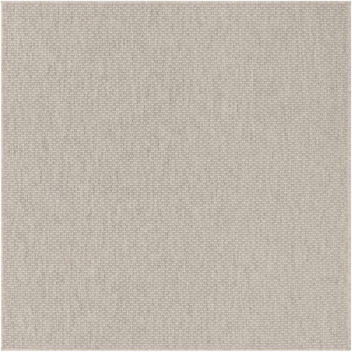 5' 3 x 5' 3 Easy-Clean Solid Indoor / Outdoor Square Rug