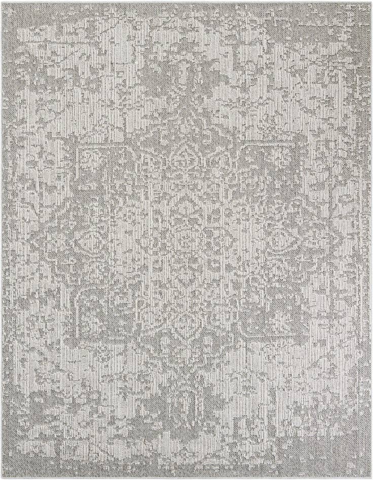 Detail image of 7' 10 x 7' 10 Easy-Clean Traditional Indoor / Outdoor Square Rug