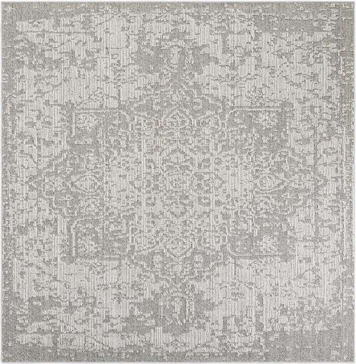 7' 10 x 7' 10 Easy-Clean Traditional Indoor / Outdoor Square Rug