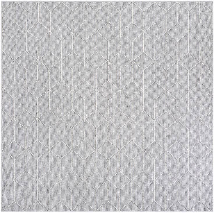Detail image of 7' 10 x 7' 10 Easy-Clean Trellis Indoor / Outdoor Square Rug