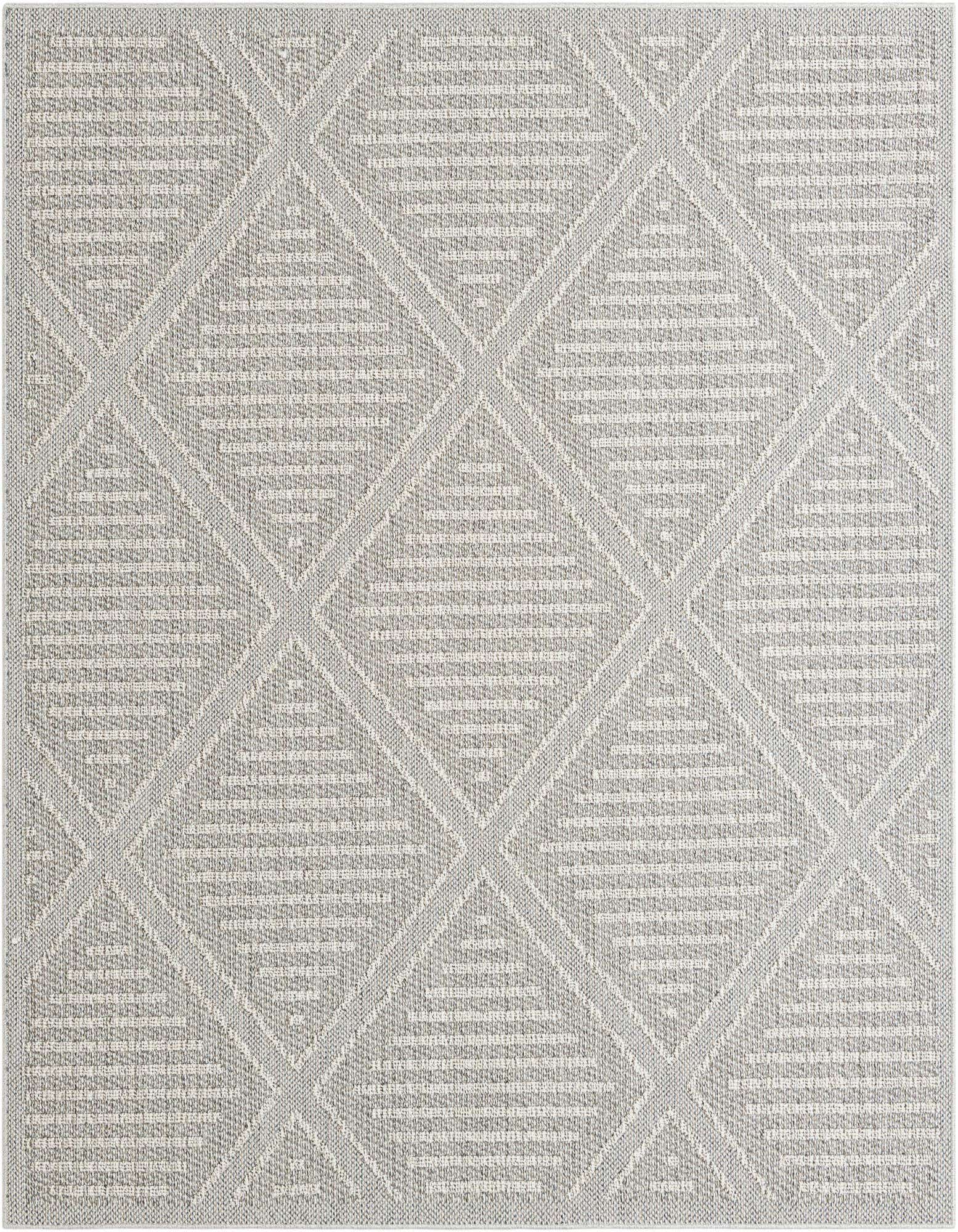 7' 10 x 7' 10 Easy-Clean Trellis Indoor / Outdoor Square Rug