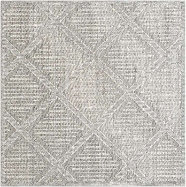 7' 10 x 7' 10 Easy-Clean Trellis Indoor / Outdoor Square Rug