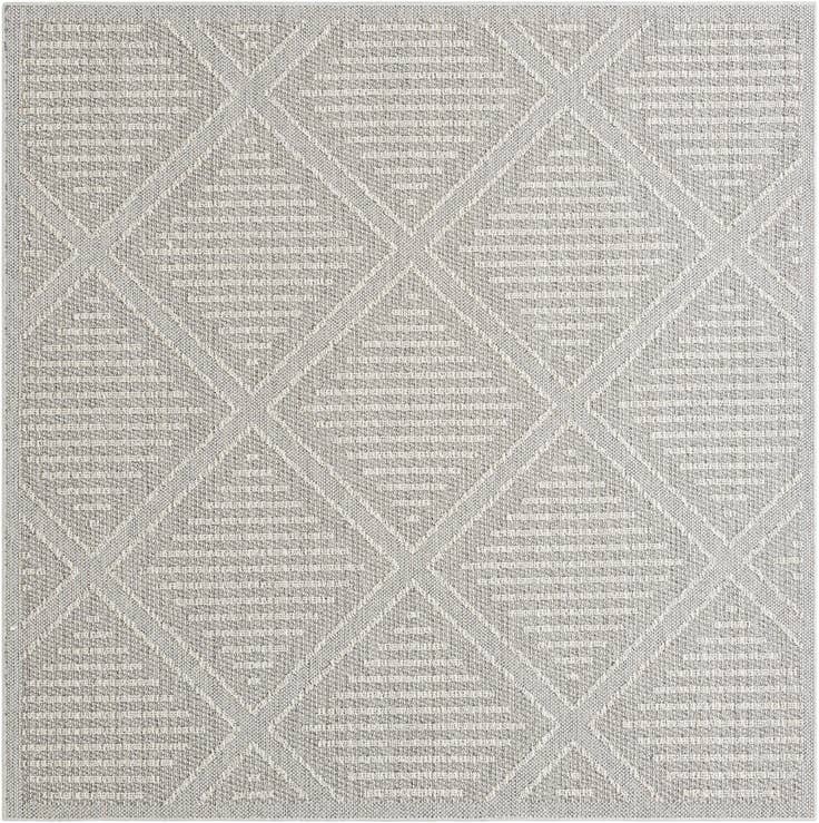 Detail image of 7' 10 x 7' 10 Easy-Clean Trellis Indoor / Outdoor Square Rug