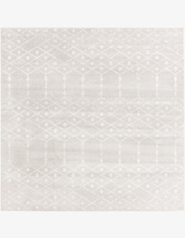 Light Gray Paxon Trellis Square Rug