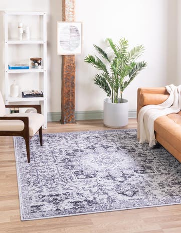 7' 3 x 7' 3 Washable Renaissance Square Rug