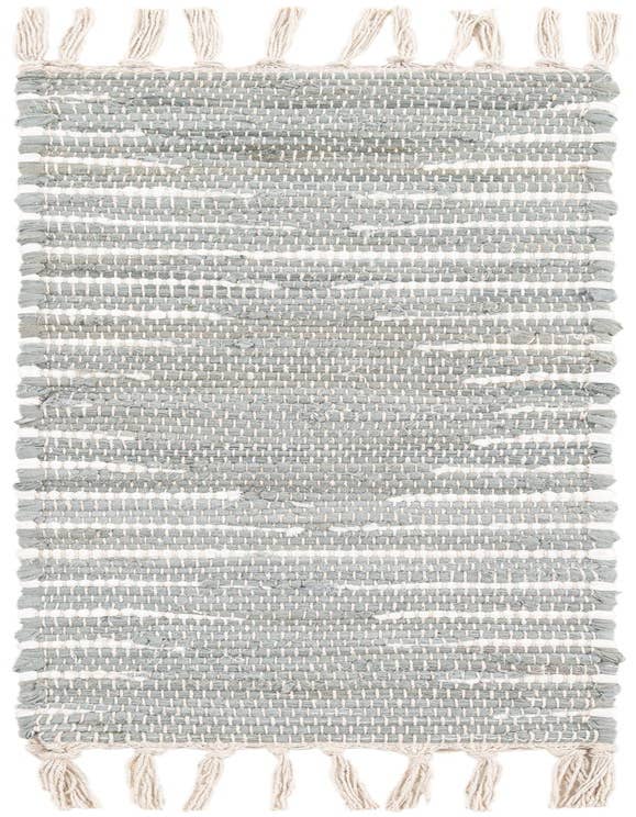 Detail image of 0' 9 x 2' 6 Hand Woven Chindi Cotton Stair Rug