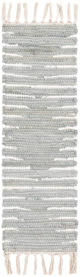 Detail image of 0' 9 x 2' 6 Hand Woven Chindi Cotton Stair Rug