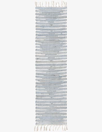 1' 2 x 4' 1 Hand Woven Chindi Cotton Table Runner Rug