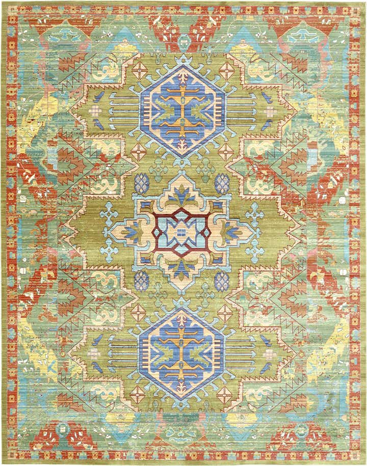 9' x 12' 2 Aqua Rug