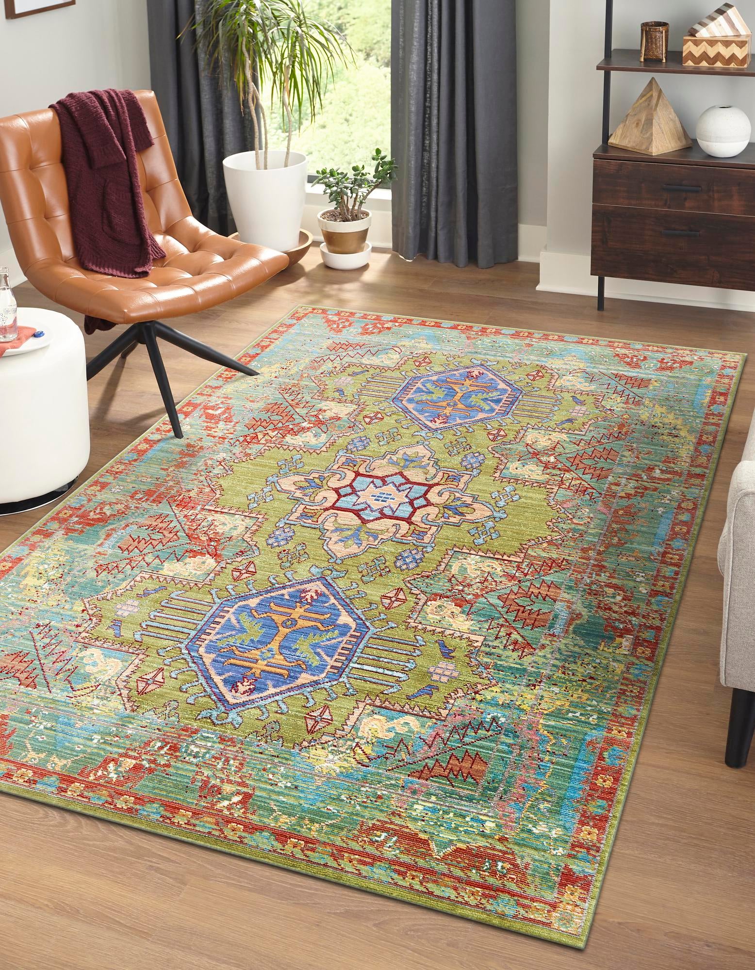 8' x 10' Aqua Rug