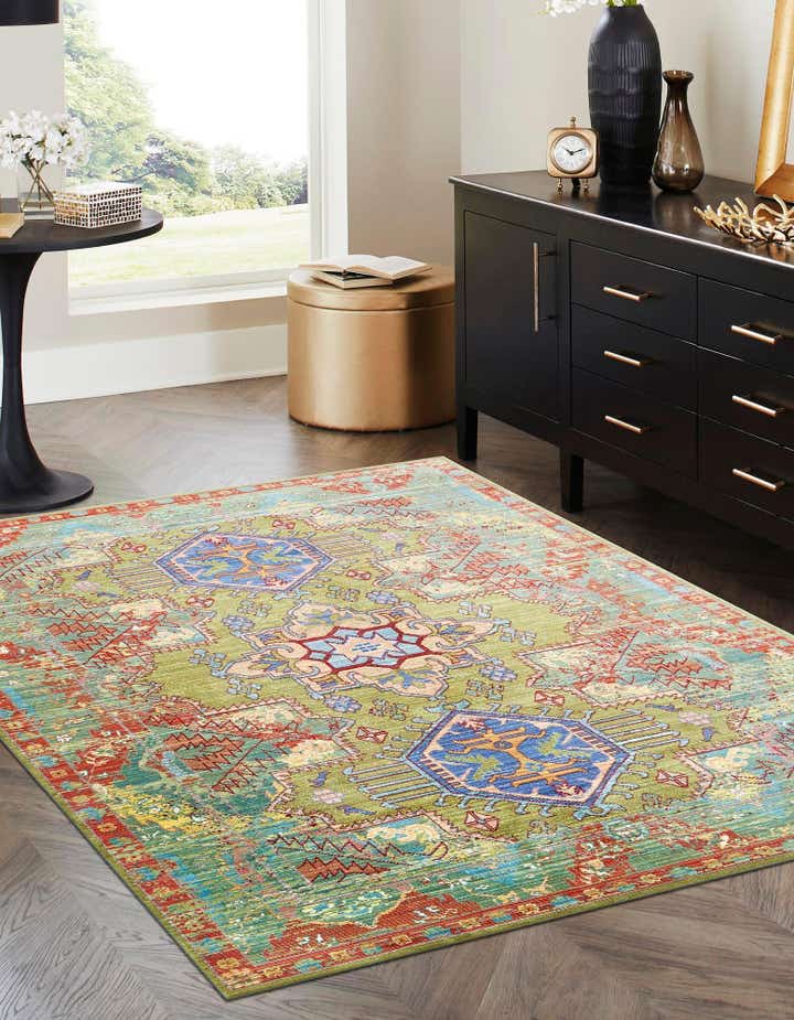 7' 10 x 11' Aqua Rug