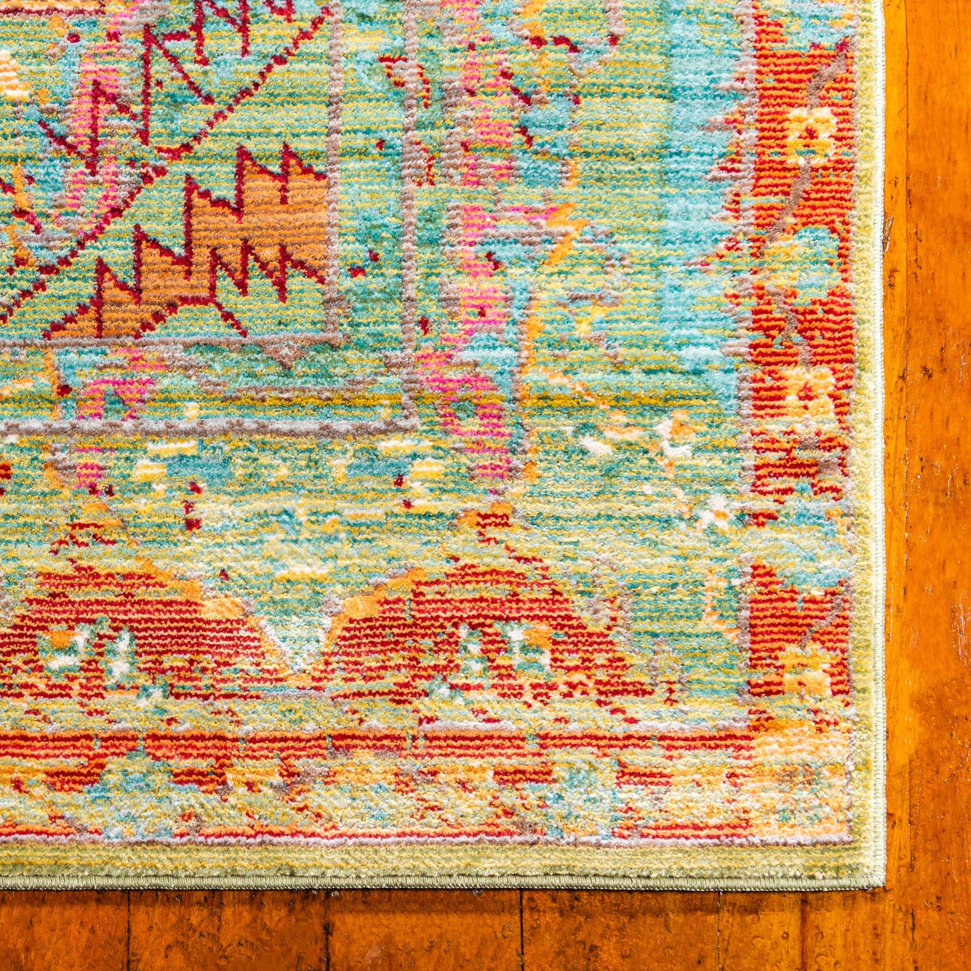 9' x 12' 2 Aqua Rug