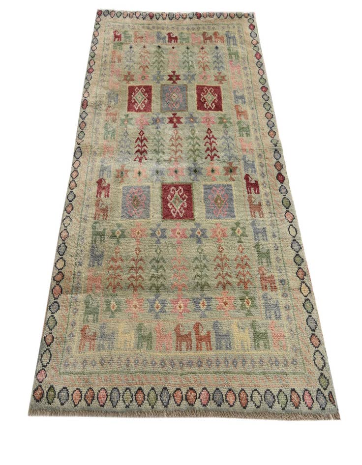 Detail image of 4' x 6'  Hand Knotted Ariana Ziegler Wool Rug