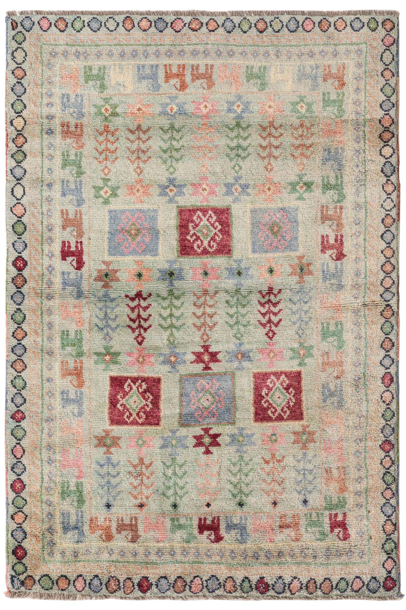 4' x 6' Hand Knotted Ariana Ziegler Wool Rug