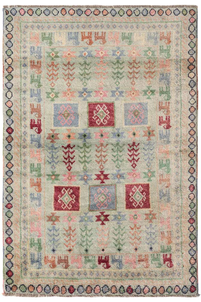 4' x 6' Hand Knotted Ariana Ziegler Wool Rug