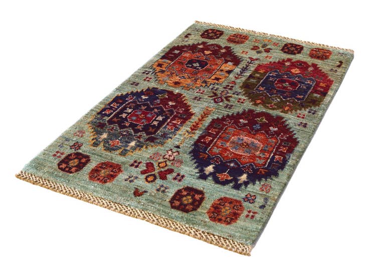 Detail image of 2' x 3' 4 Hand Knotted Ariana Ziegler Rug