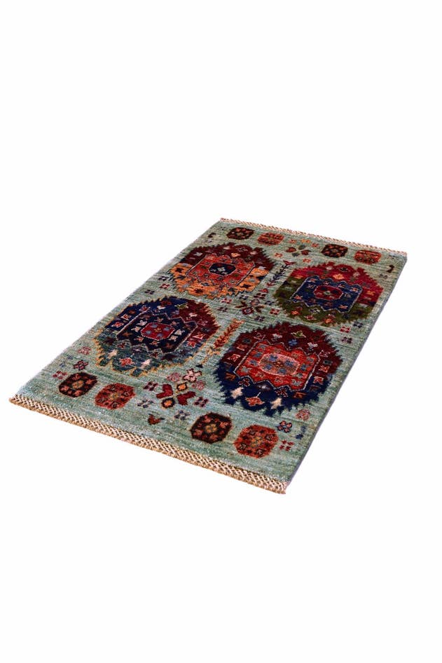 Detail image of 2' x 3' 4 Hand Knotted Ariana Ziegler Rug