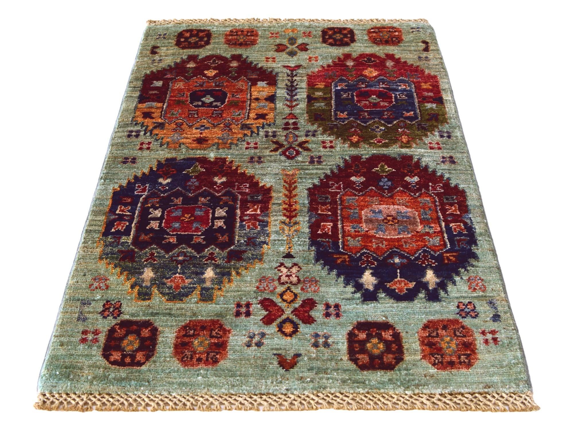 2' x 3' 4 Hand Knotted Ariana Ziegler Rug