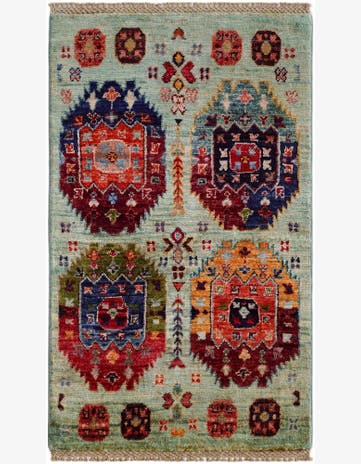 2' x 3' 4 Hand Knotted Ariana Ziegler Rug