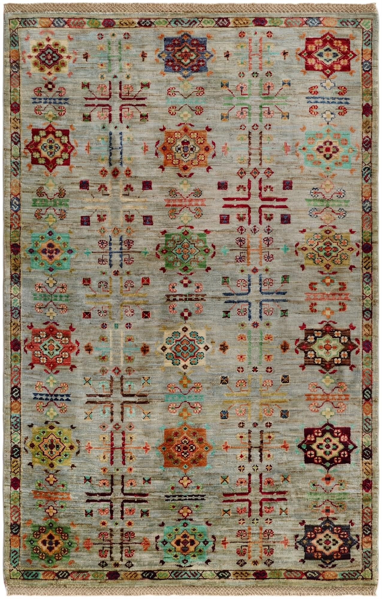 4' x 6' 2 Hand Knotted Ariana Ziegler Rug